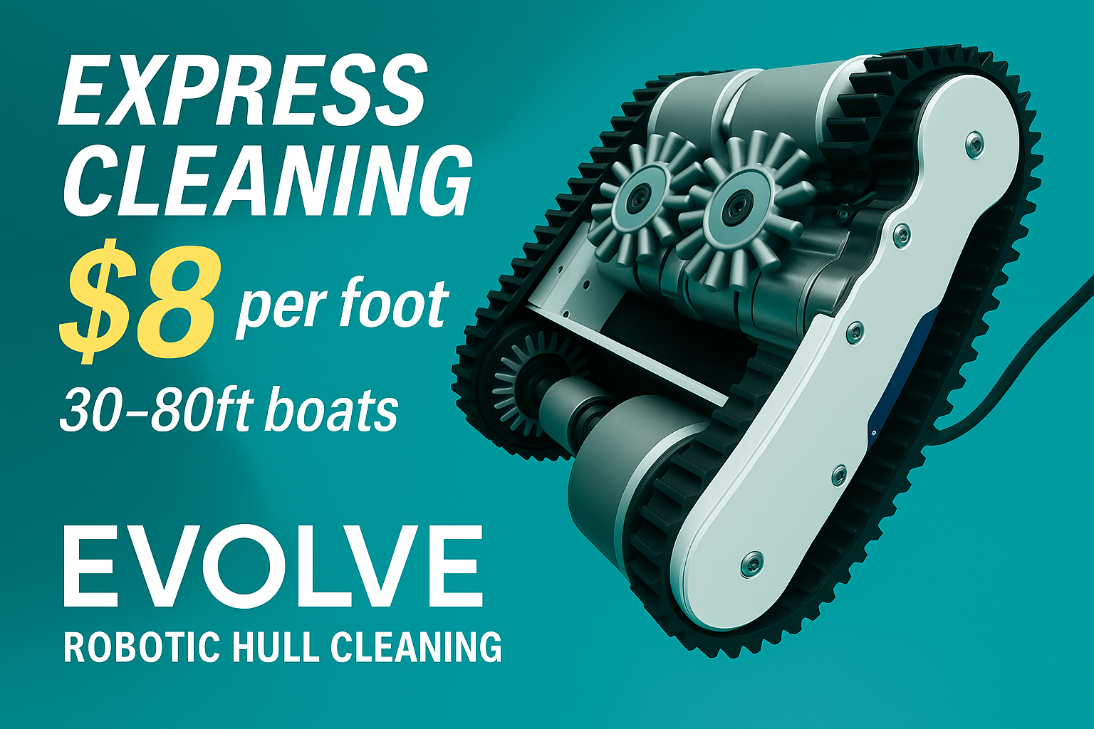 Express Cleaning with Teal Background